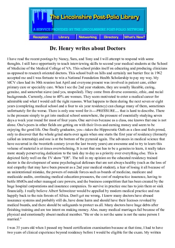 Dr Henry writes about Doctors.pdf