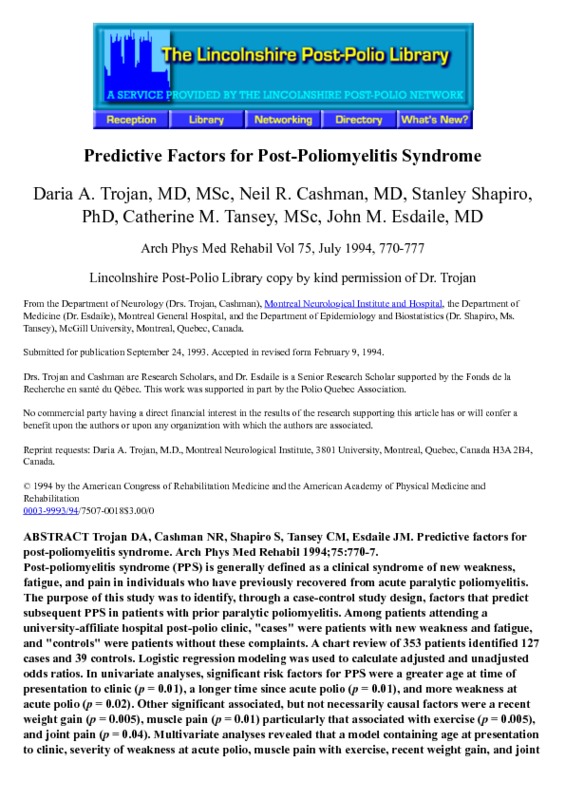 Predictive Factors for Post-Polio.pdf