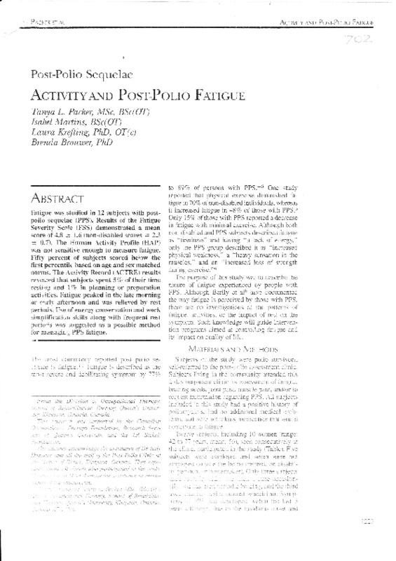 Activity and Post Polio Fatigue.pdf