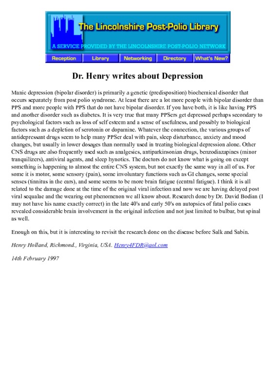 Dr Henry Writes About Depression.pdf