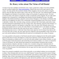 Dr Henry writes about The Virtue of Self Denial.pdf