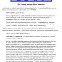 Dr Henry writes about Ambien.pdf