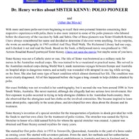 Dr. Henry writes about Sister Kenny.pdf