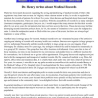 Dr Henry writes about Medical Records.pdf